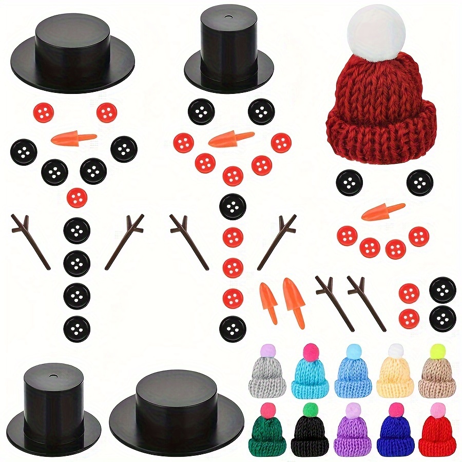 Snowman Hat 20Pcs Christmas Snowman Hats DIY Hat Adornments Christmas Party  Supplies 