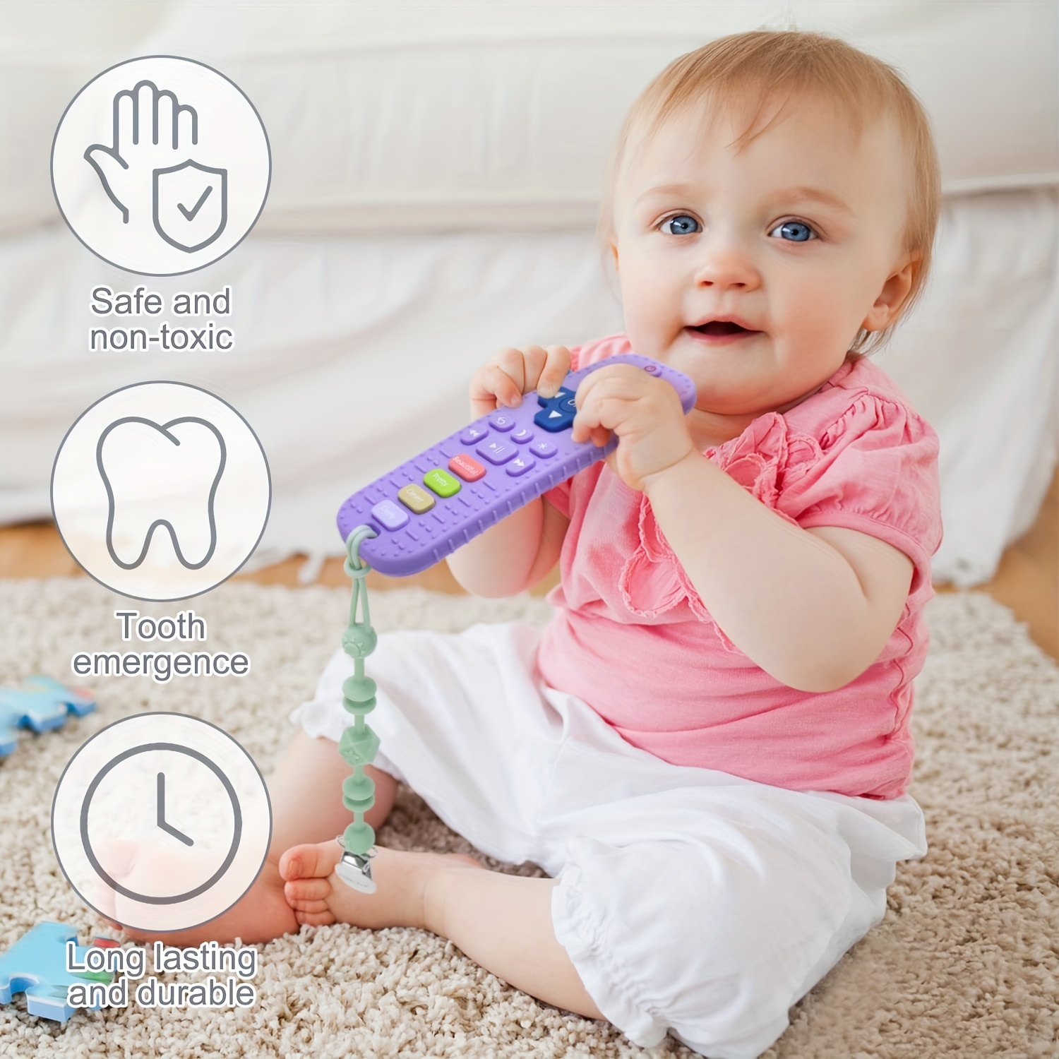 Baby Teething Toys For 0-6 Months, Baby Teether Toys 6-12 Months, Silicone  Baby Teething Toy, Non-toxic Material - Temu Italy