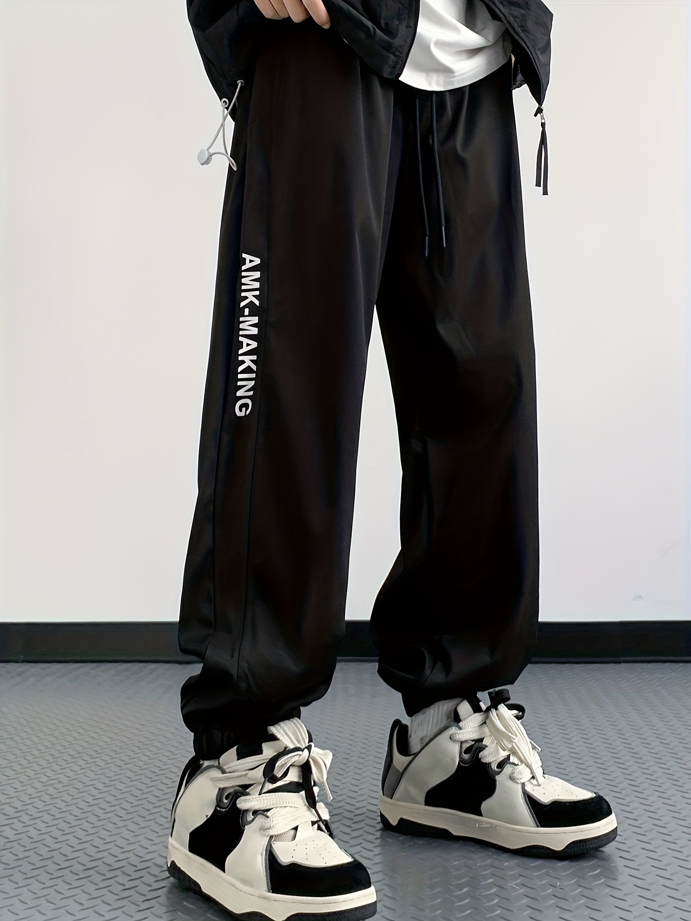 Solid Quick Dry Drawstring Jogger Pants Loose Breathable - Temu