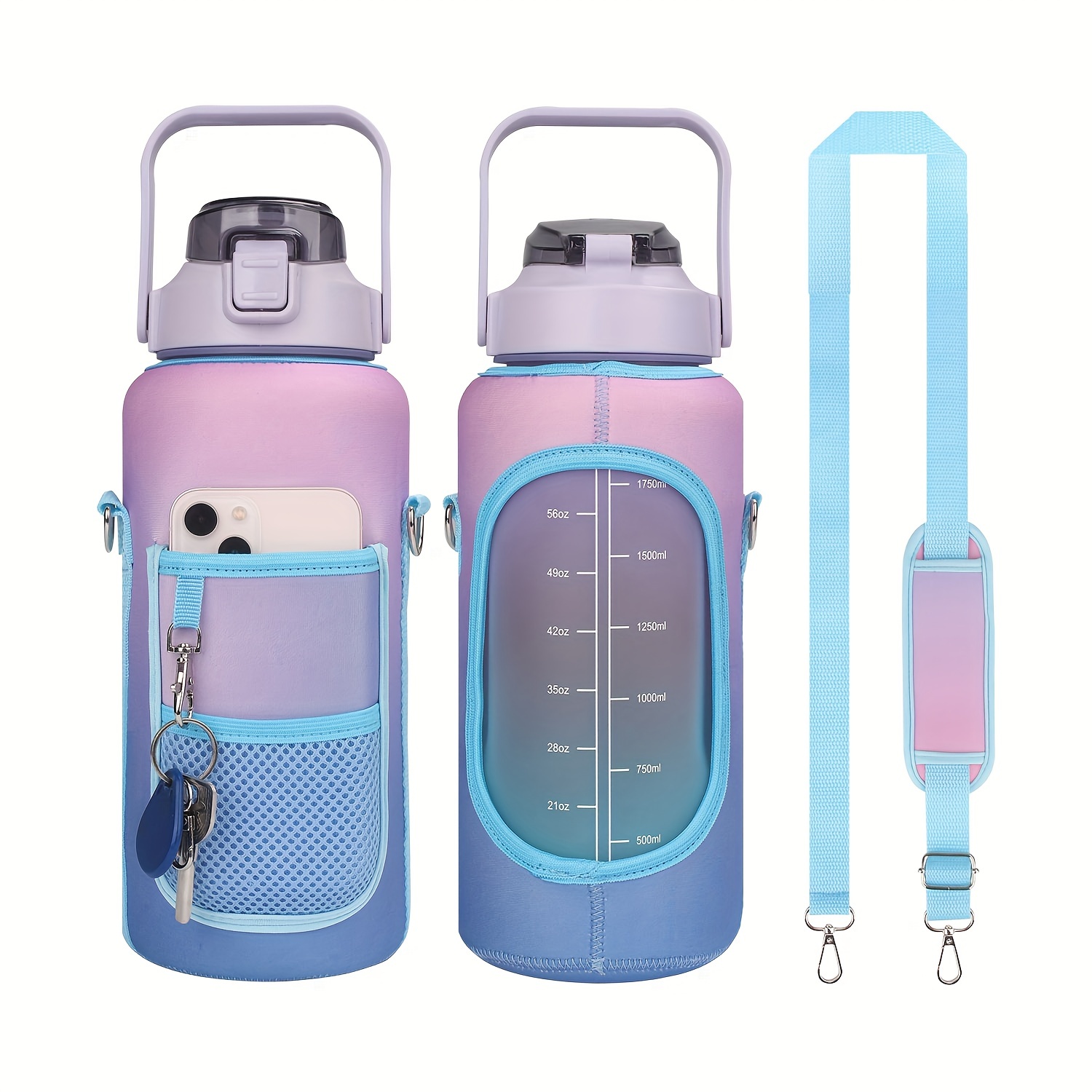 Tradineur - Bolsa térmica porta botellas, bolsa aislante portátil con  correa de hombro ajustable, plegable, funda para bebidas