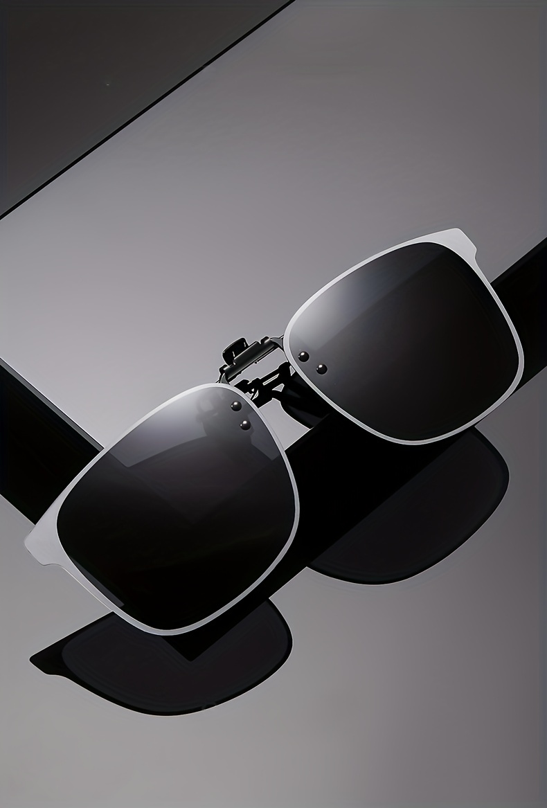 PEARL Brillen Clip System: Sonnenbrillen-Clip in klassischem Retro-Look,  polarisiert, UV400 (Sonnenbrille Klappgläser)