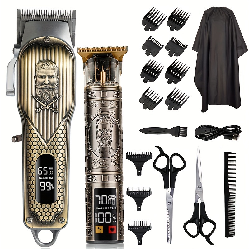 Tagliacapelli Professionale Senza Fili Per Uomo Tagliacapelli Da Barbiere  T-Blade Trimmer Trimmer Zero Gapped Kit Per Taglio E Cura Dei Capelli Per  Uomo - Temu Italy