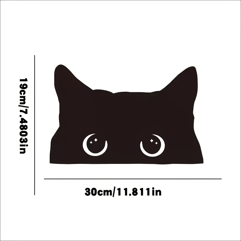 Curious Peeking Kitty Cat Sticker Car Sticker Cartoon Cute - Temu