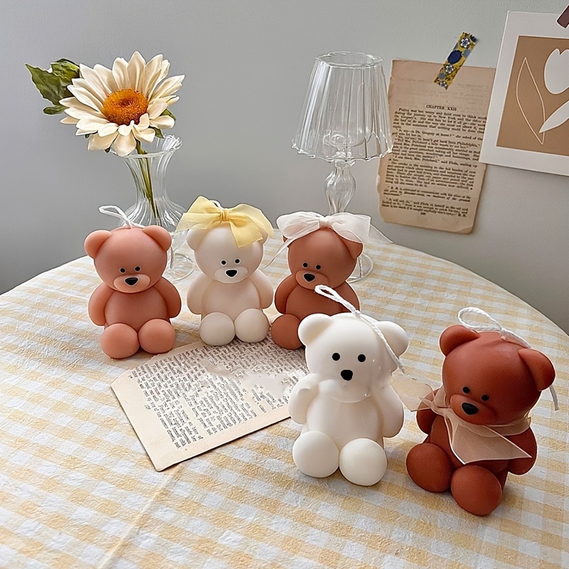 Bear Mold Silicone Bakeware Teddy in the Bath Shape Chocolate Candle Form  760835030336