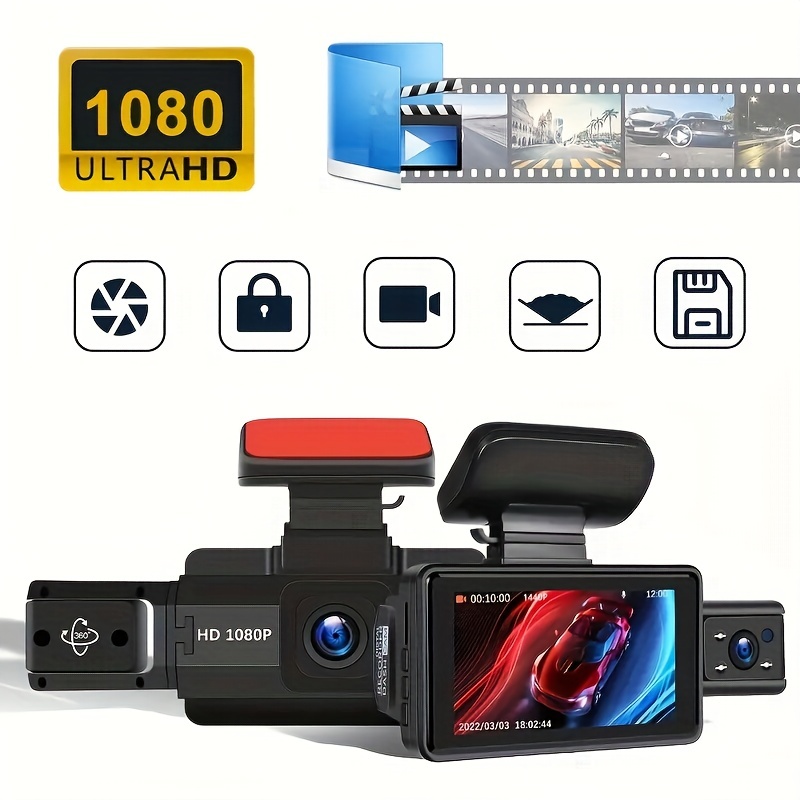 TOGUARD 2.5K Camera de voiture 10Ecran Tactile Dashcam Caméra de