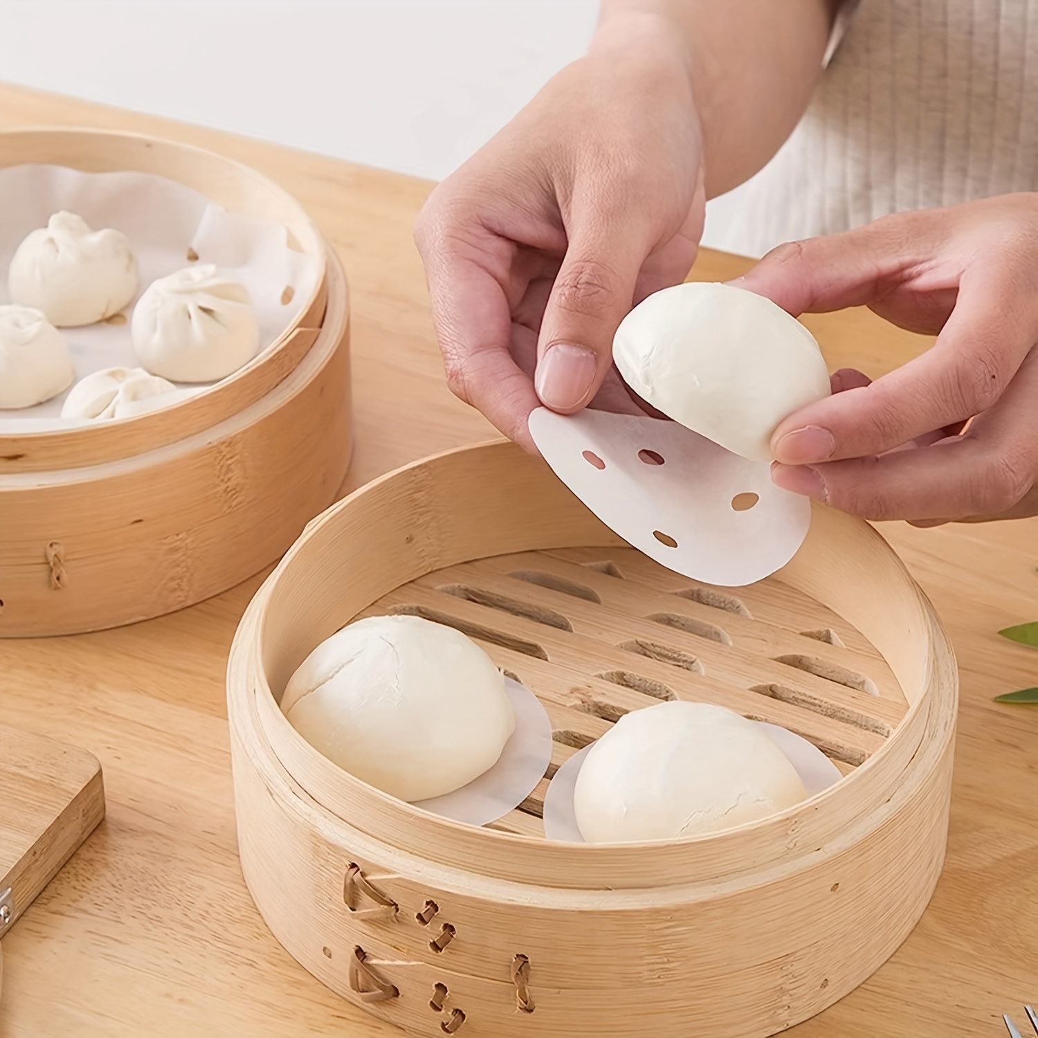 Bamboo Steamer Liners, Round Air Fryer Liners Parchment Paper Sheets, Small  Non-stick Steam Paper For Steamed Buns Dumplings - Temu