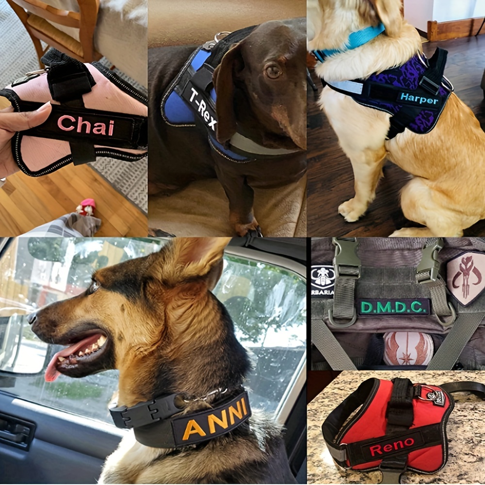 Custom Embroidered Dog Harness Patches, Personalised Patch for Dogs, Name  Patch for Harnesses, Embroidered Badge With Hook Backing velcro 