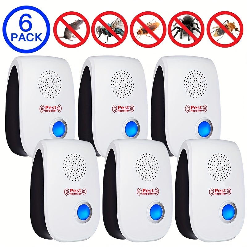 6pcs dual horn ultrasonic pest repeller for indoor pest control electronic insect repellent for home kitchen and warehouse effective ultrasonic pest control solution details 1
