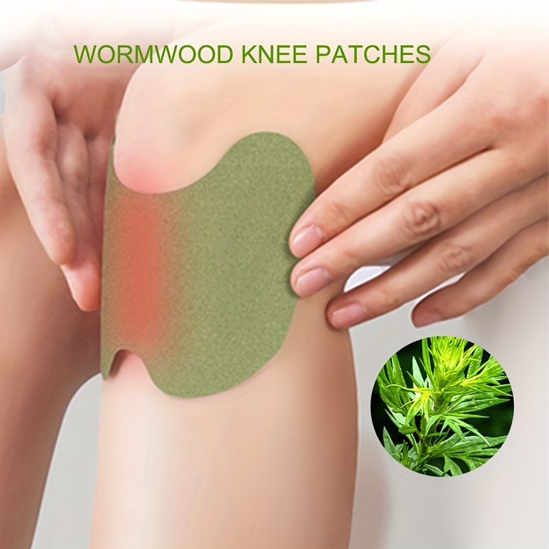 12 Pcs Wormwood Knee Patches and Sticker for Pain Relief and Muscle Soreness