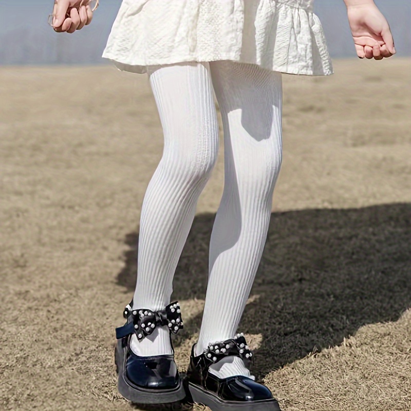 2 Pares Pantimedias Niñas Floret Sólidas Cómodas - Temu Mexico