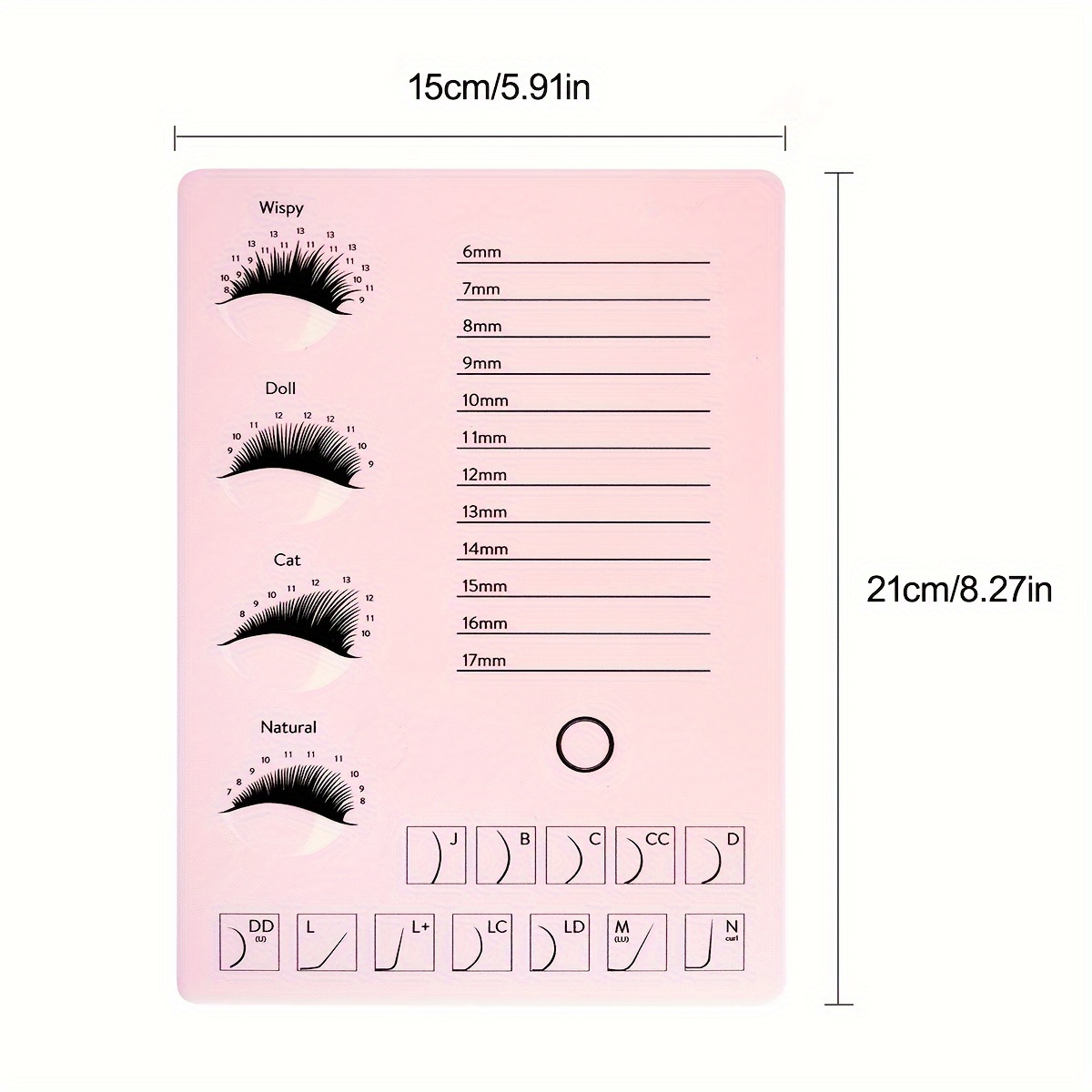 Image of 1 Pc Acrylic Eyelash Extension Tray 3 Colors Holder For Eyelash And Lashes Glue With Lash Length And Lash Map Eyelashes And Glue Makeup Auxiliary Tools