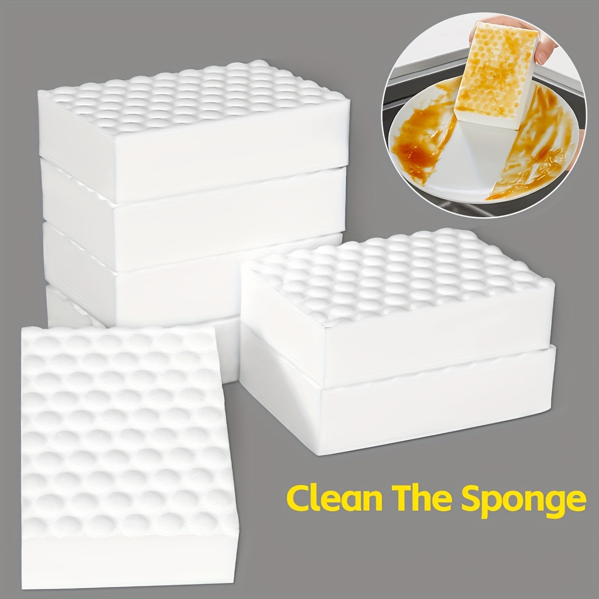 

10/20pcs Magic Cleaning Sponge Eraser, Foam Cleaning Pads, Multi-functional Household Cleaning Kitchen Dish Sponges, Nano Sponge Block Wipe Tool