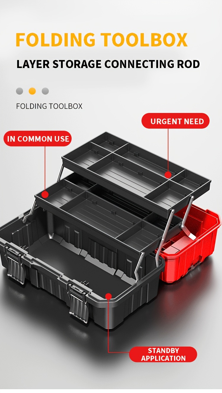 Toolbox Industrial Household Tool Organizer Box Set Multi - Temu