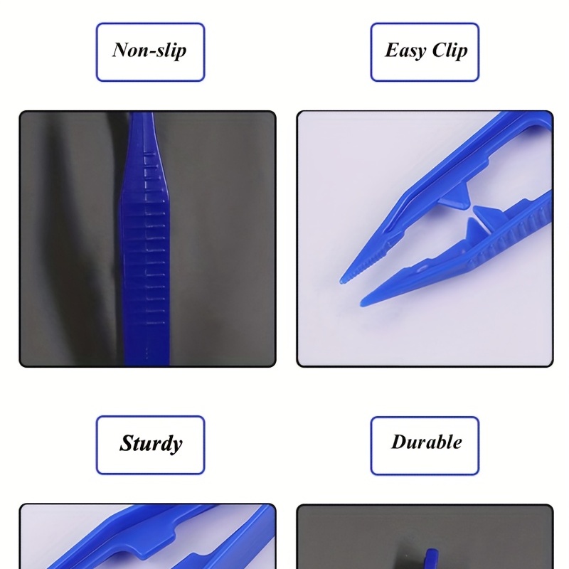 Assorted Colors Plastic Tweezers, Craft Forceps For Beading