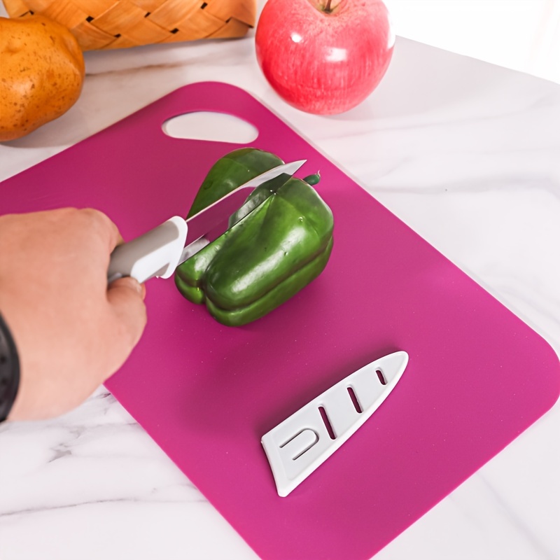 Cutting Boards for Kitchen,Plastic Cutting Board Set of 3, Thick Chopping  Boards for Meat, Veggies, Fruits, with Easy Grip Handle,Dishwasher Safe