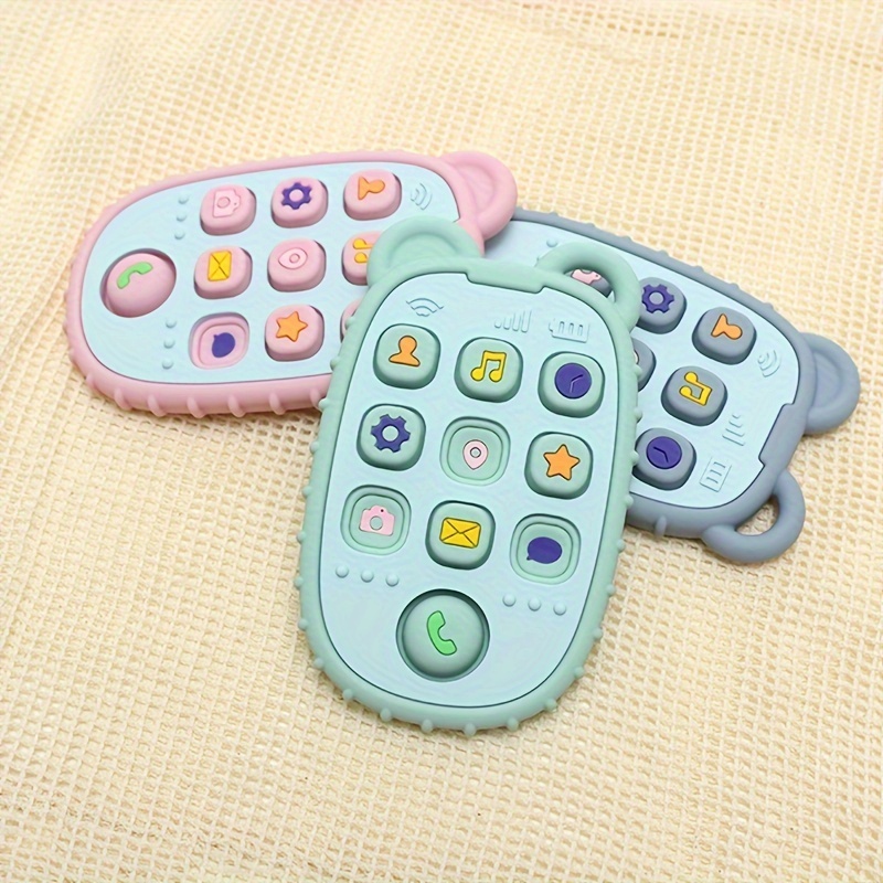 1pc mobile phone shaped teether silicone teether funny creative teether great christmas halloween thanksgiving day gift new years gift valentines day gift details 0