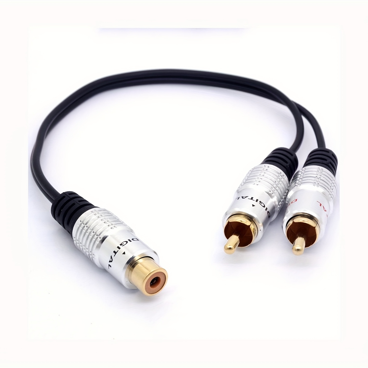 Rca Y Splitter Av Audio Video Plug Converter 1 Male 2 Female - Temu