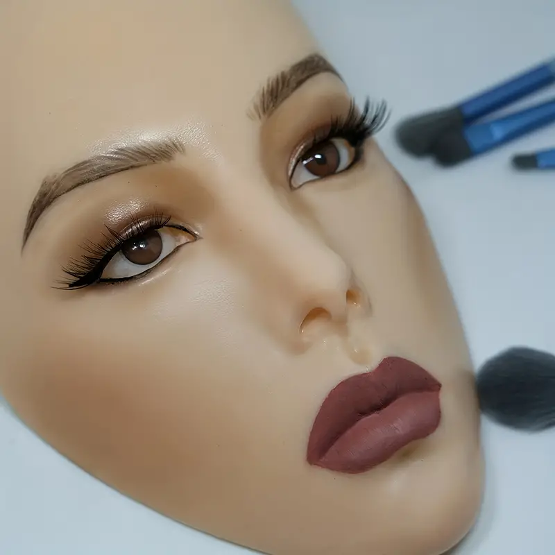 Makeup Practice Face Board Full Face Silicone Makeup Face - Temu
