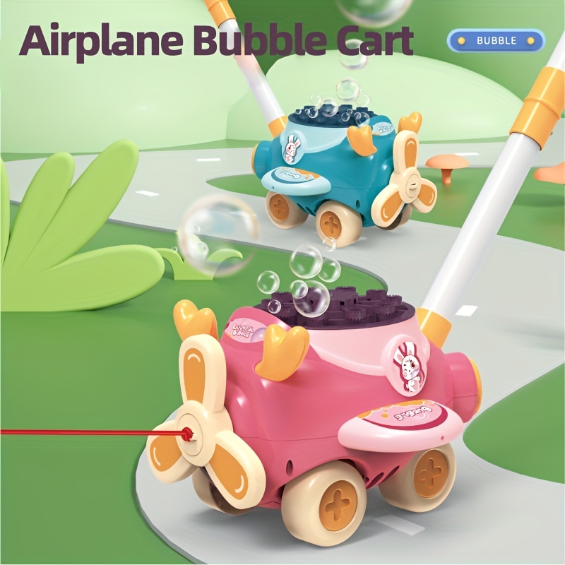 Hand Push Bubble Car Bubble Lawn Mower Outdoor Walker Push Toy