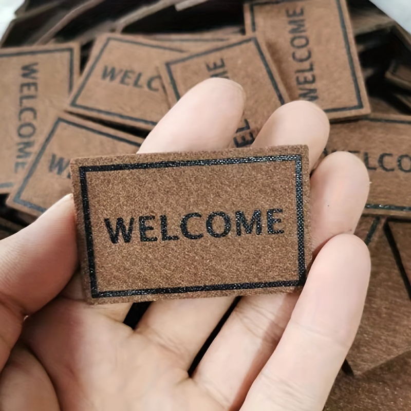 How to Make Miniature Welcome Mats for Halloween - The Designer Dollhouse