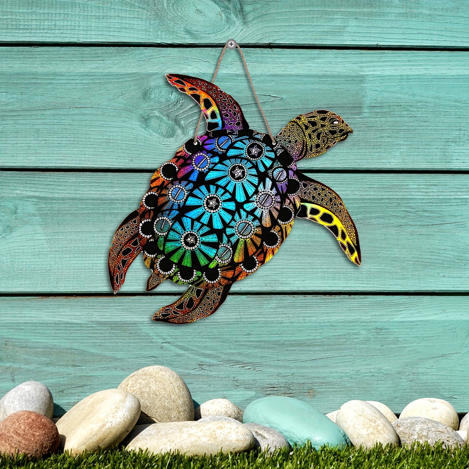 Wooden Sea Turtle Wall Decor, Ocean Sea Turtle Hanging Wall Art ...