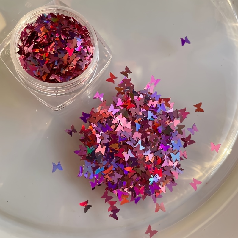3D Nail Glitter Sequins Laser Butterfly Nail Art Accessories Holographic  Butterfly Glitter for Nails Acrylic Decoration Nail Sparkle Glitter  Manicure Nail Art Design Makeup 