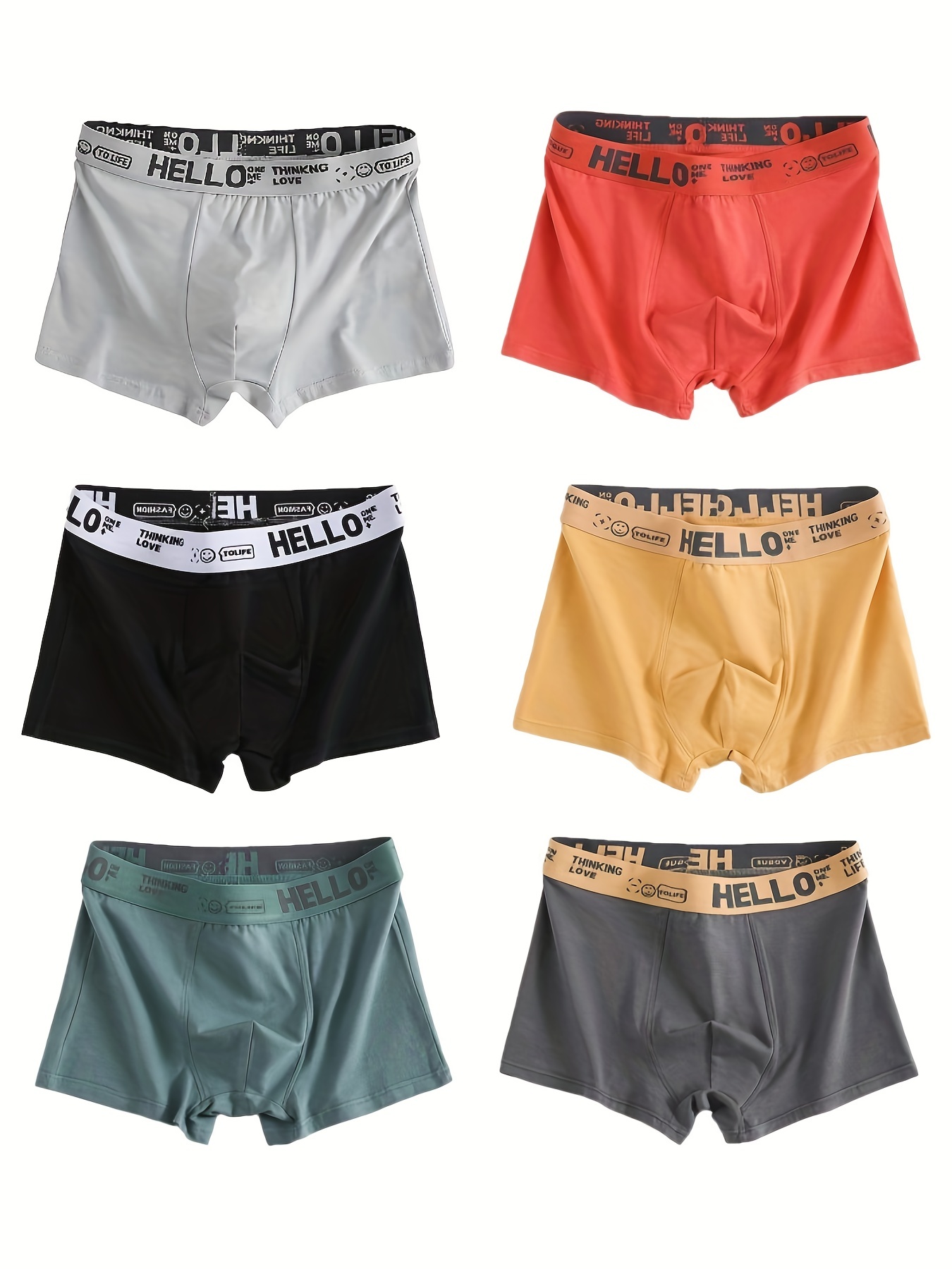 Men's Cotton Breathable Comfortable Boxer Briefs Underwear - Temu