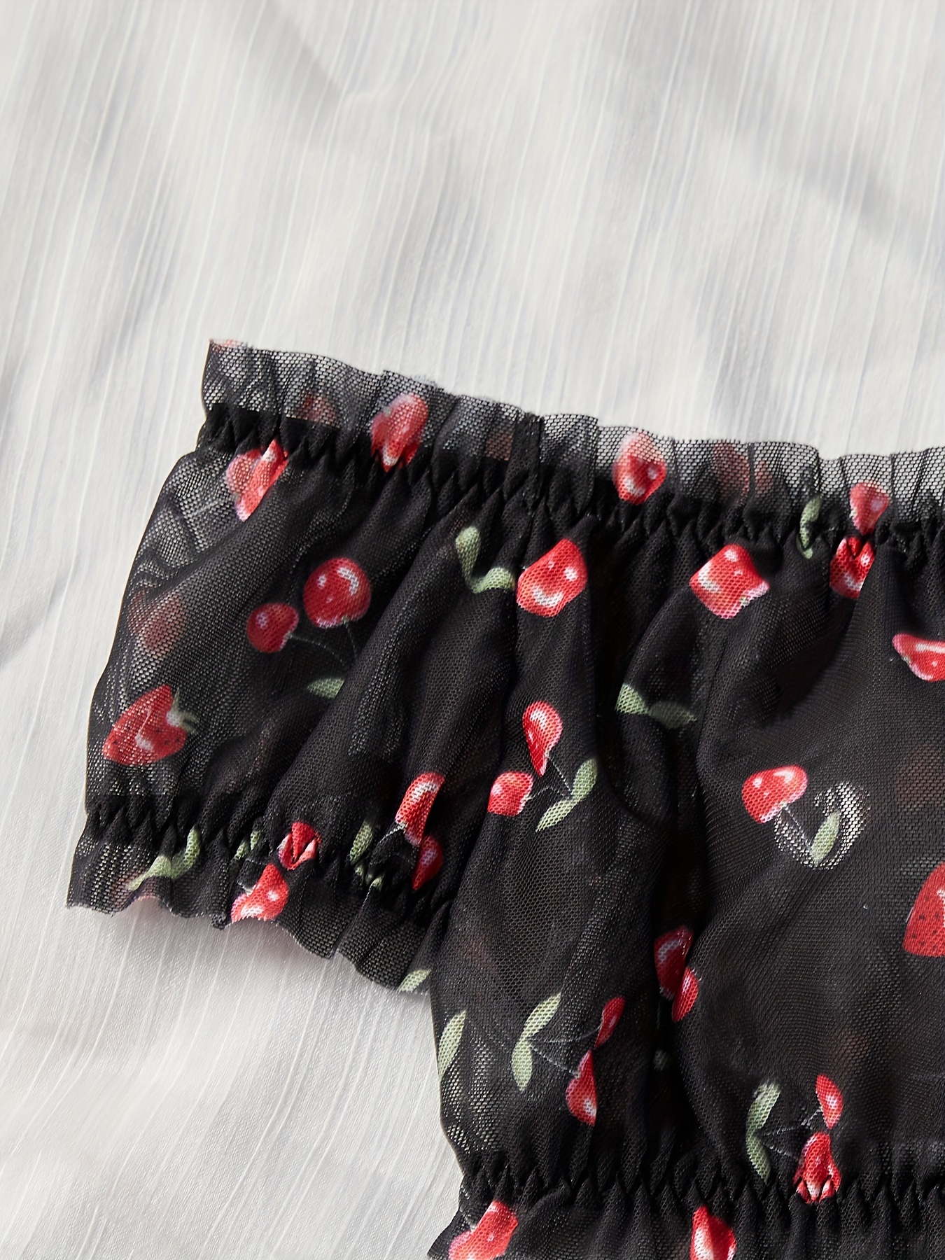 Strawberry Print Lingerie Set Intimates Bra Thong Women's - Temu