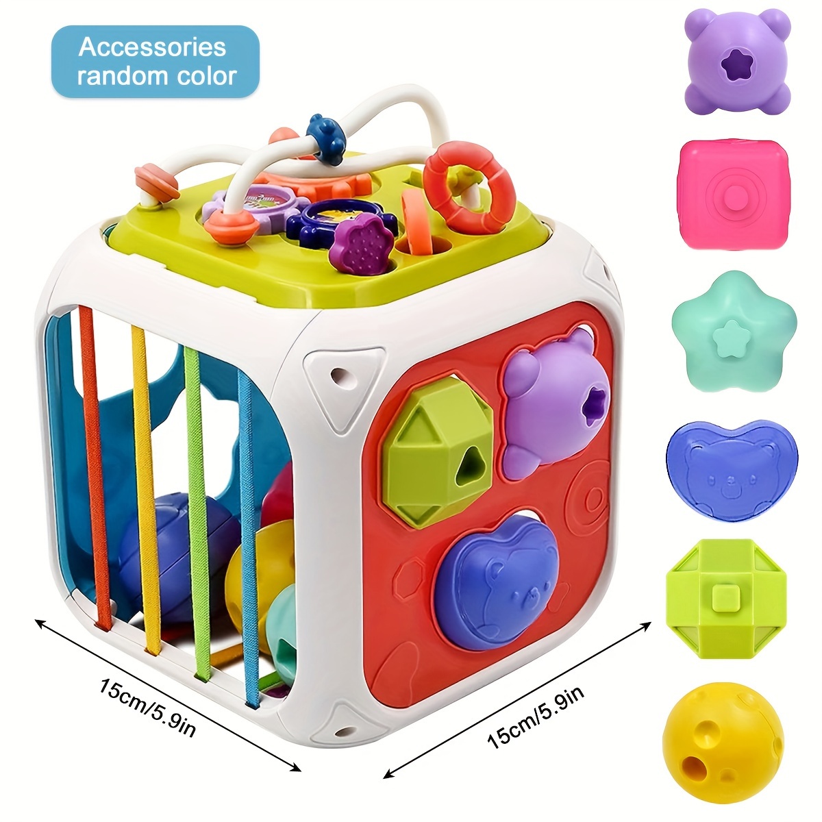 7 en 1 Juguetes Sensoriales Montessori Bebés Bloques Formas - Temu Chile