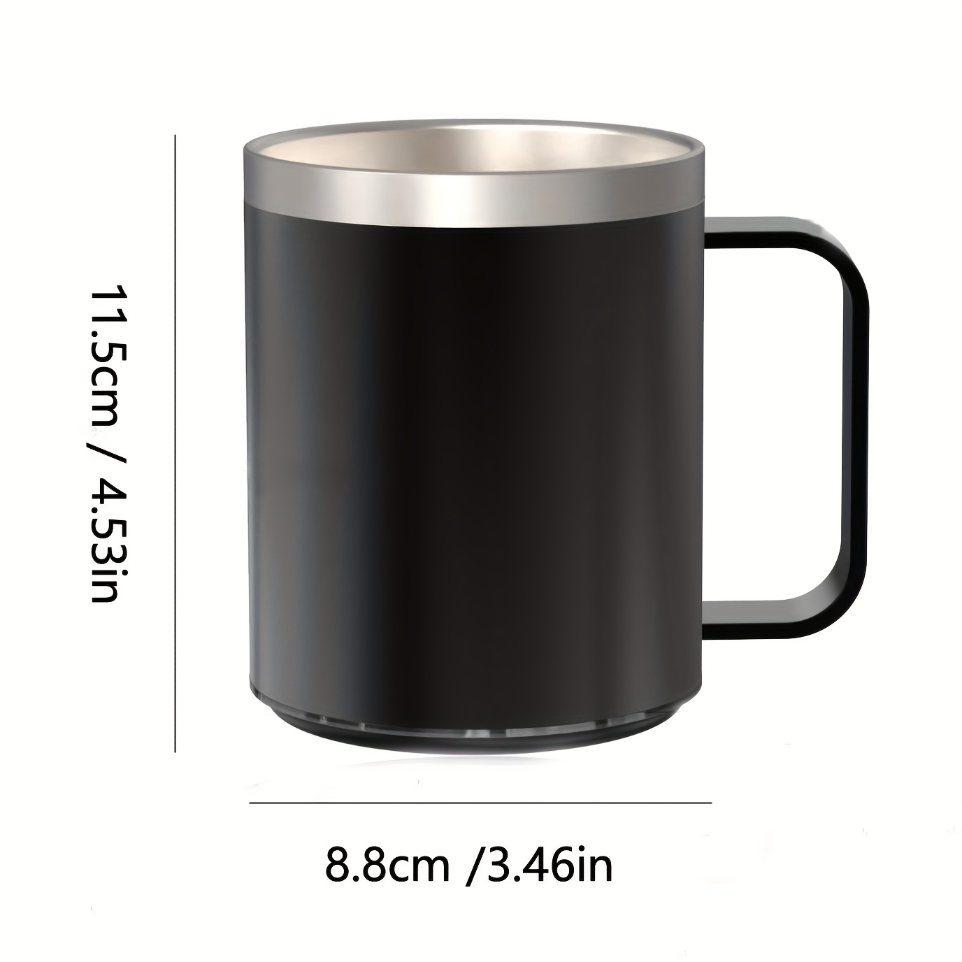 Taza de café autocalentable con doble capa de acero inoxidable 18/8, taza  térmica de 12 onzas para café, juego de calentador de taza de café