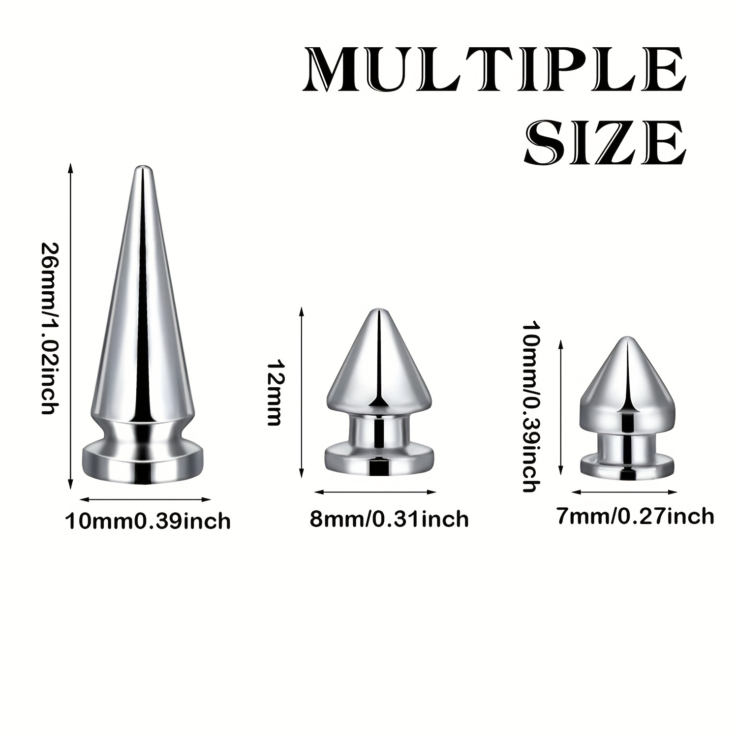 Multiple Sizes Cone Spikes Screwback Studs Rivets Large - Temu
