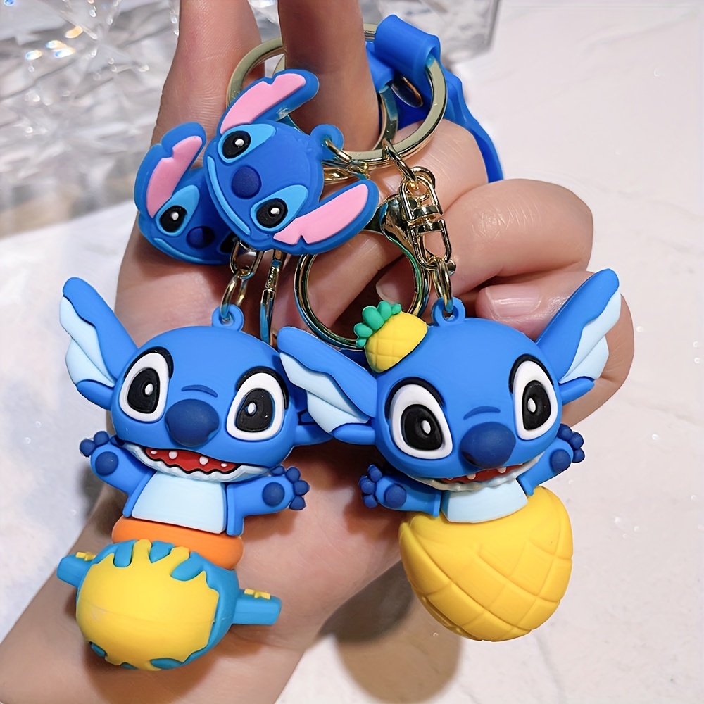 Kawaii Stitch Model Keychain Disney Lilo & Stitch Doll Pendant Key Rings  for Backpack Key Holder Ornament Kids Gifts Accessories