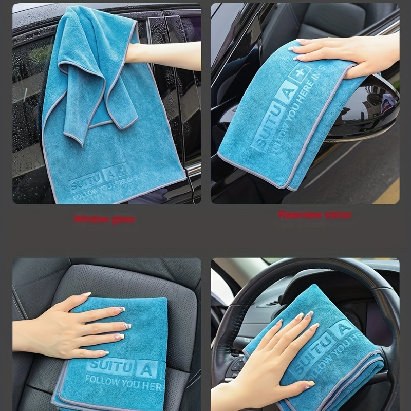 Ultra Absorbent Blue Microfiber Towels For Car Exterior