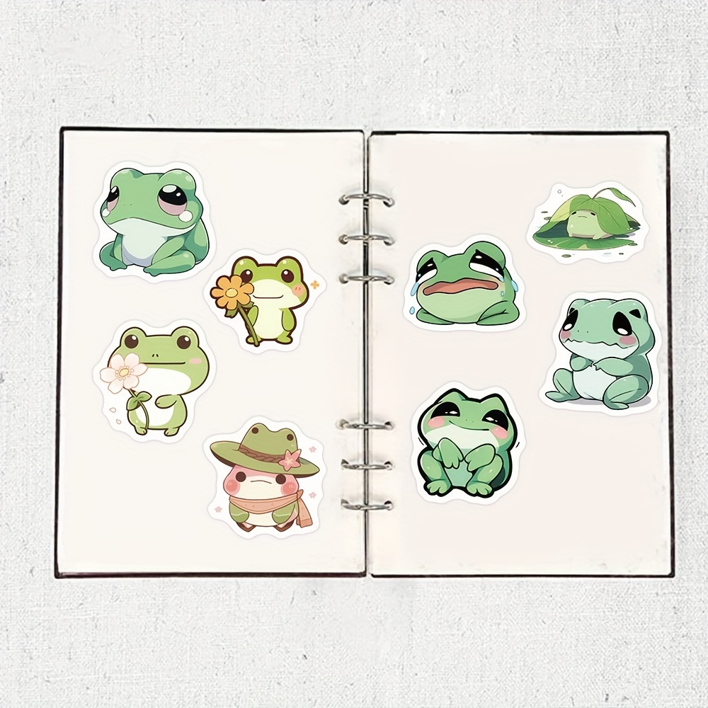 Cartoon Animal Frog Sticker, Frog Stickers Laptop