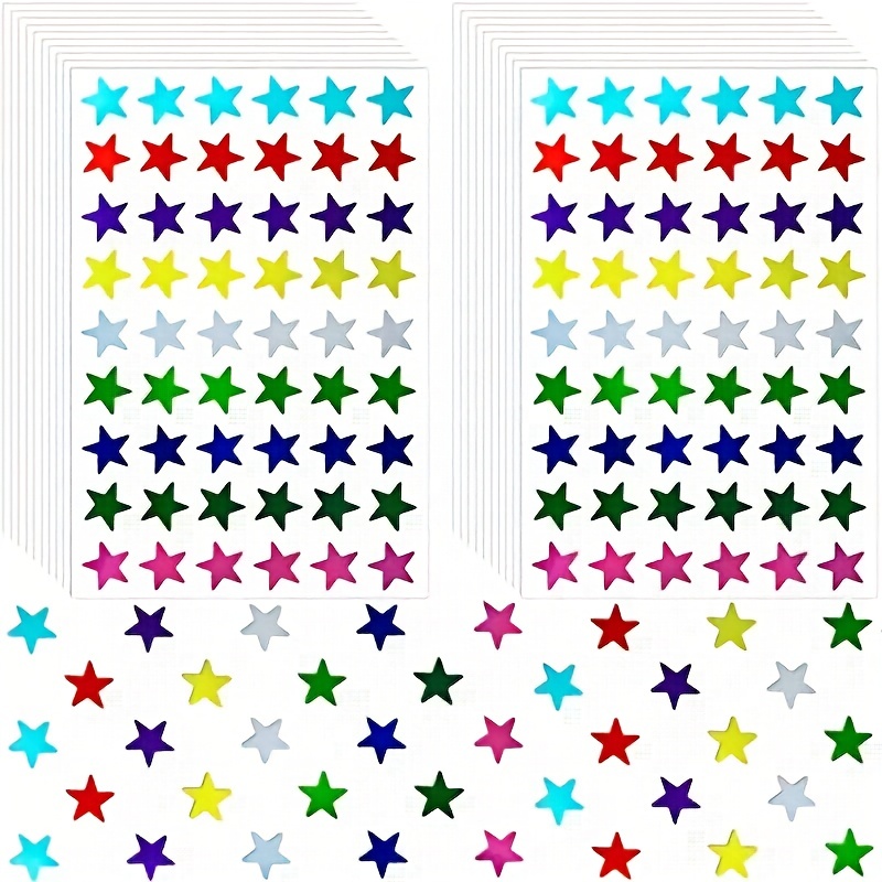 Self Adhesive Star Stickers Chart Decorative Stickers Labels - Temu
