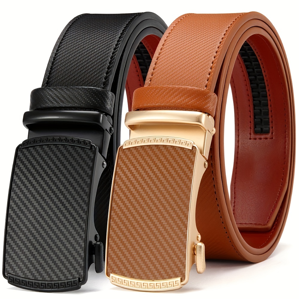  Dacomfy Ratchet Belts for Men, Belt Men Mens Dress Leather Belt  with Automatic Buckle Black Brown Adjustable Belt : Clothing, Shoes &  Jewelry