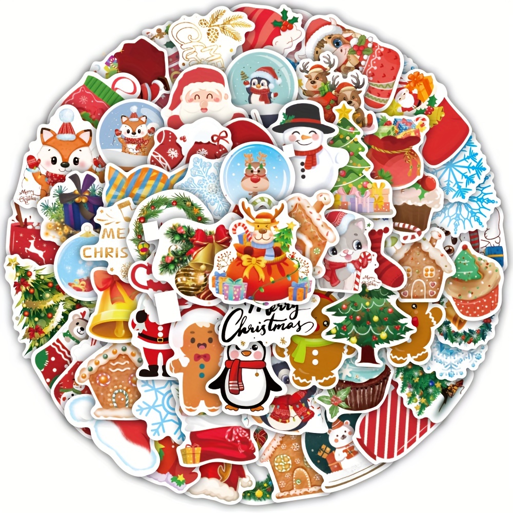 Christmas Stickers Cute Merry Christmas Vinyl Stickers For Water