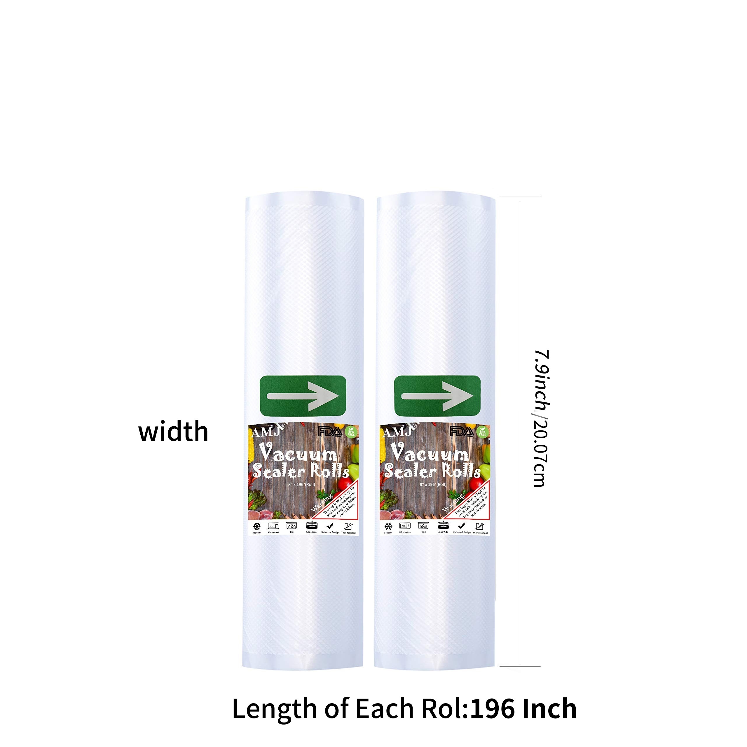1pc Vacuum Sealer Rolls Commercial Plastic Food Vac Storage & Seal Bag Roll