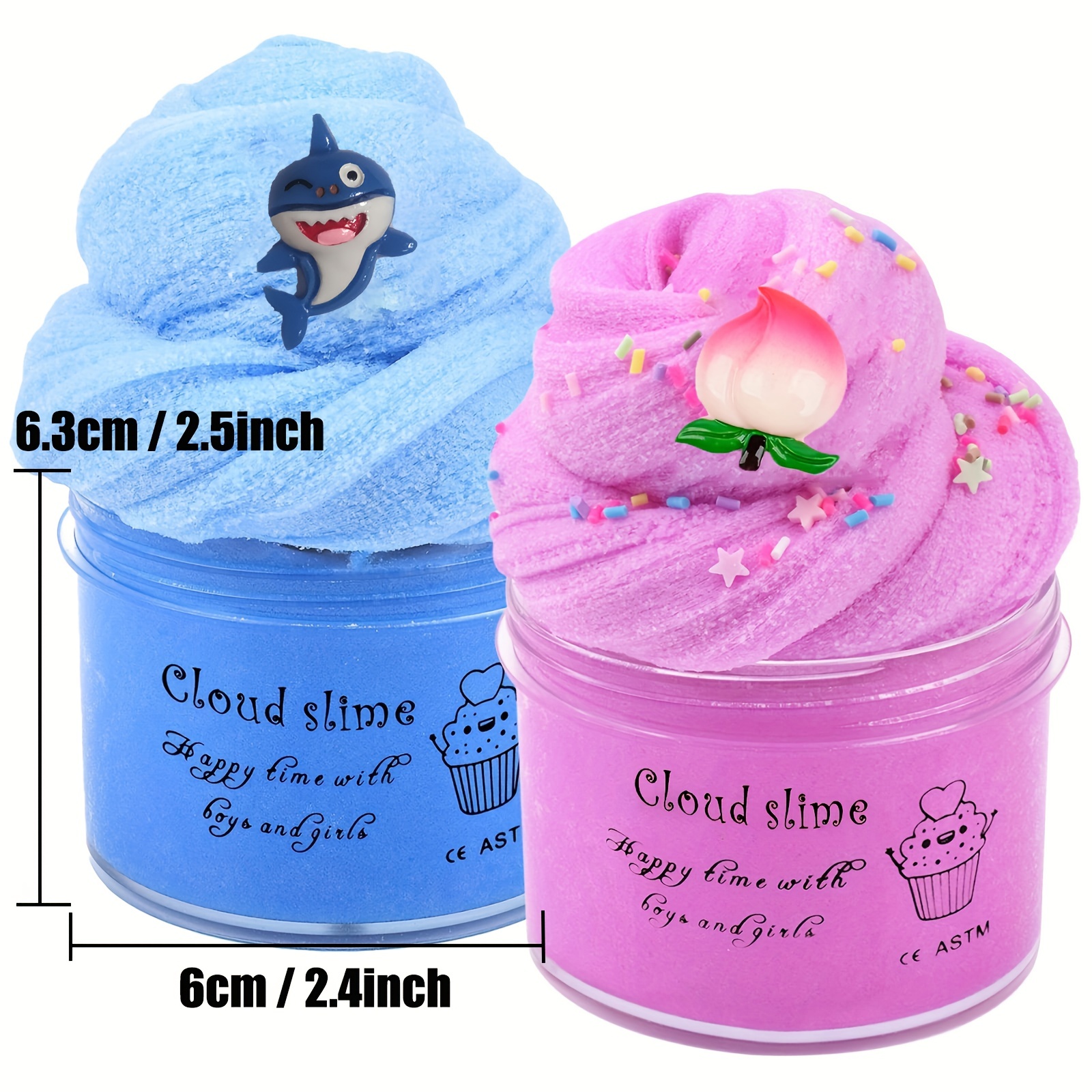 6 Colors Slime Kit Butter Slime Cloud Slime Diy Unmixed Snow - Temu Japan