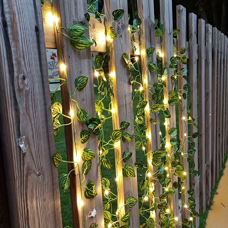 Acheter 2M 20 LED guirlande de lierre artificiel lumières feuille verte  vigne fée lumières maison guirlande décorative lampe pour noël salon décor