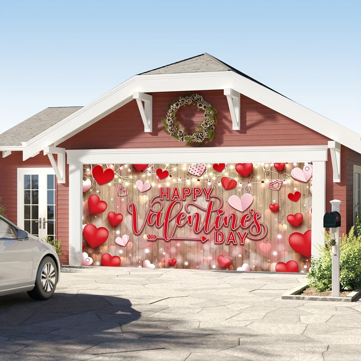 Happy Valentine's Day Garage Door Banner Cover Large - Temu