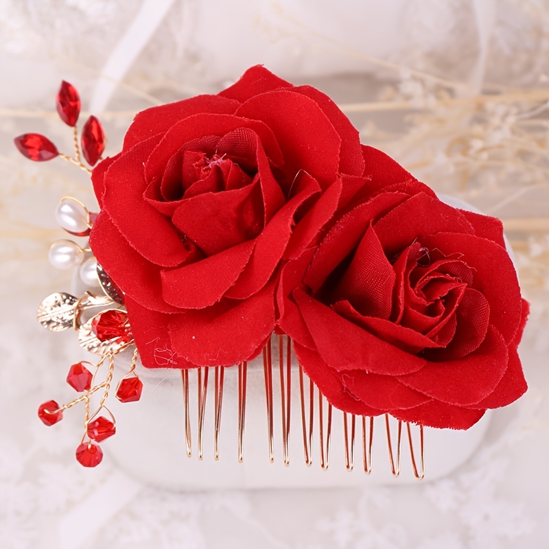 Diademas de flores para mujer, diseño de flores muertas, tiara de rosas  rojas, diademas mexicanas para mujer, accesorios para el cabello, diadema  de
