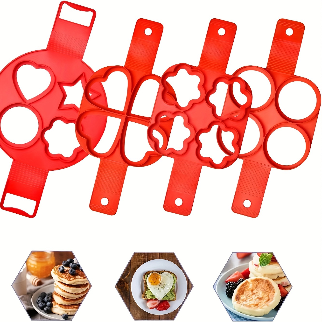 Stampo padella in silicone per pancakes frittelle omelette antiaderente  stampi