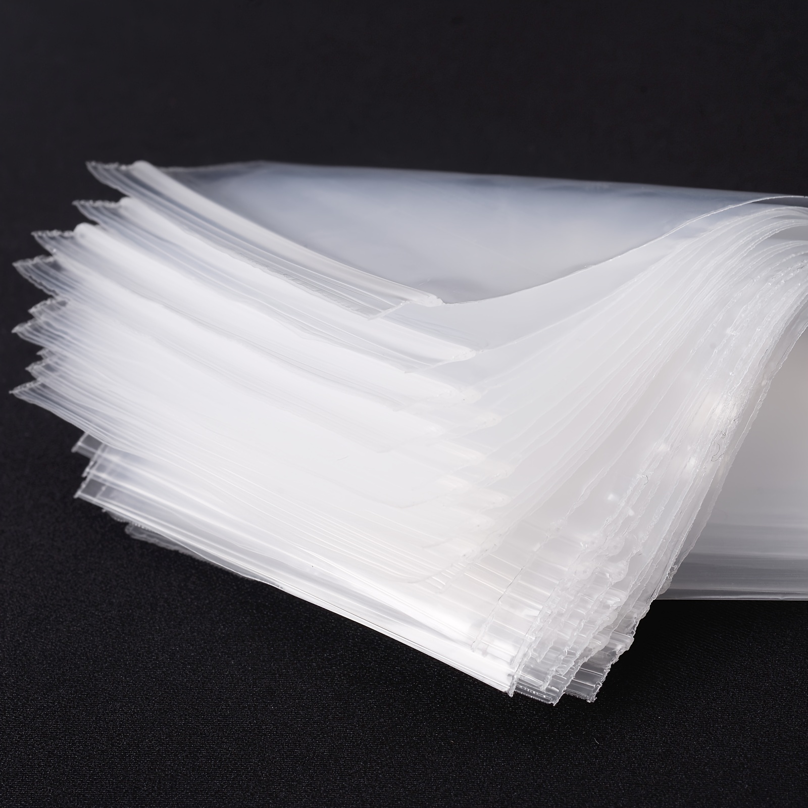 50/100pcs Small Plastic Bag Self Seal Clear Pouches Resealable Zip Lock Bags  For Jewelry Beads