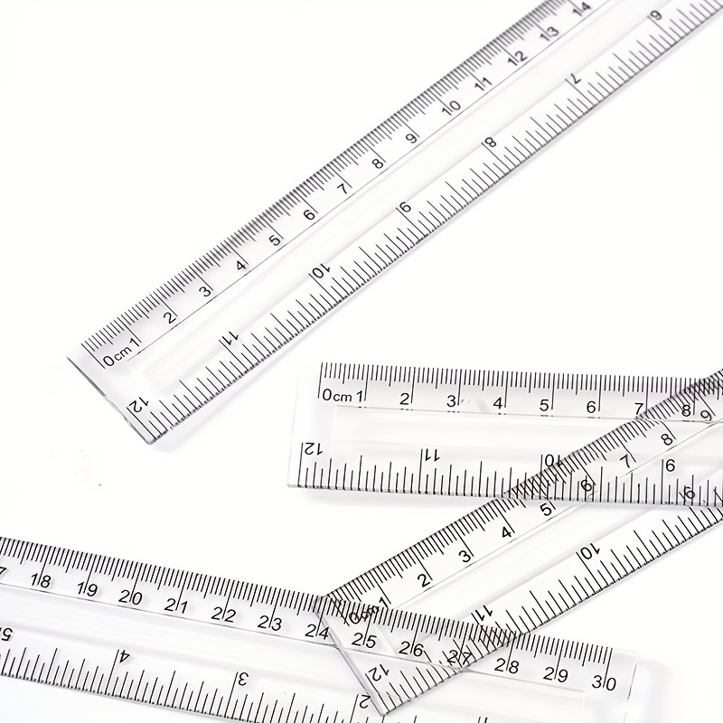 6 Pack 6 Inch Ruler Plastic Ruler Straight Ruler Plastic Measuring Tool  Transparent Ruler Small Ruler with Inches and Metric Measuring for Student