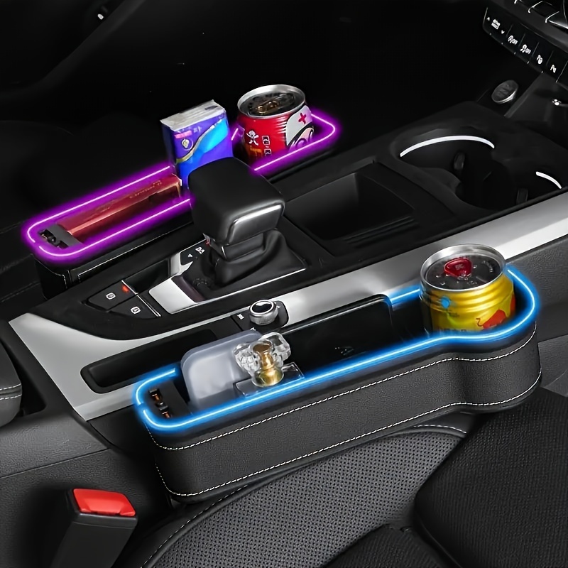 Universal Car Seat Storage Box With Car Chargers Dual - Temu