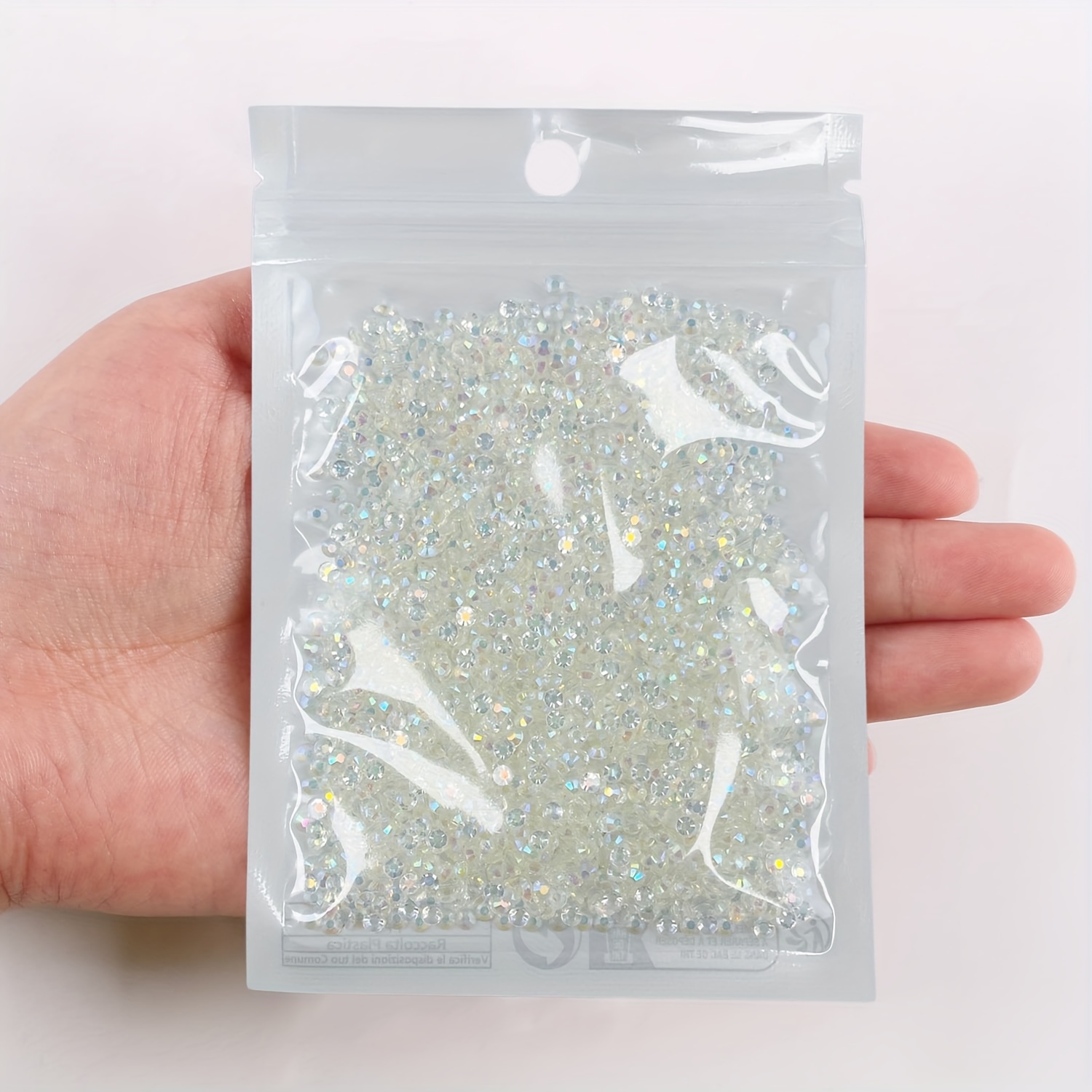 Resin Flatback Rhinestones, Transparent Crystal Ab Non-hotfix