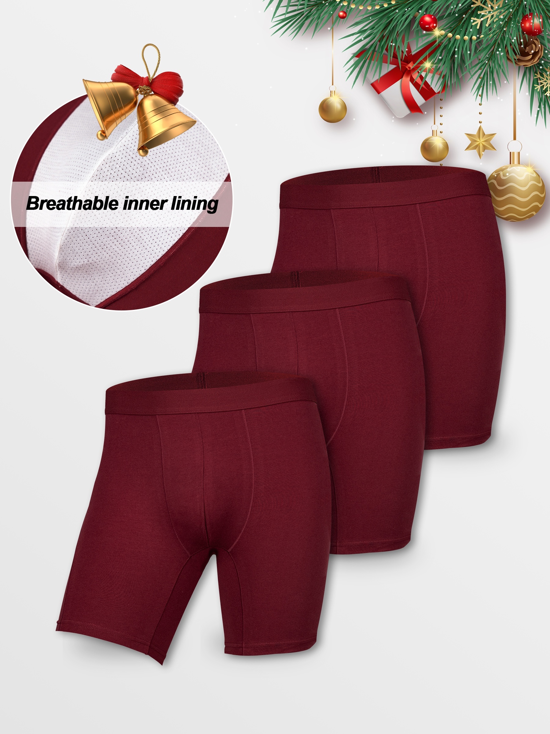 Navidad Novedad Boxers Pantalones Cortos Troncos Hombres Navidad Divertido  Regalo Ropa Interior Calzoncillos