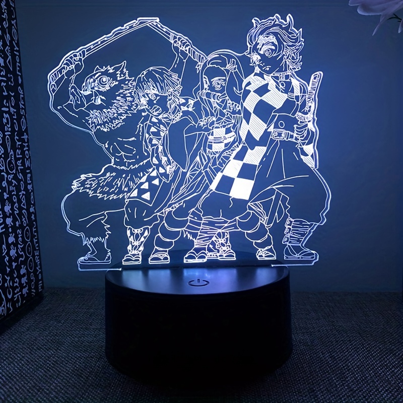 Acrylic Anime Led 3D Night Light Naruto Mix Figures Kids Bedroom Lamp Decor  Gift | eBay