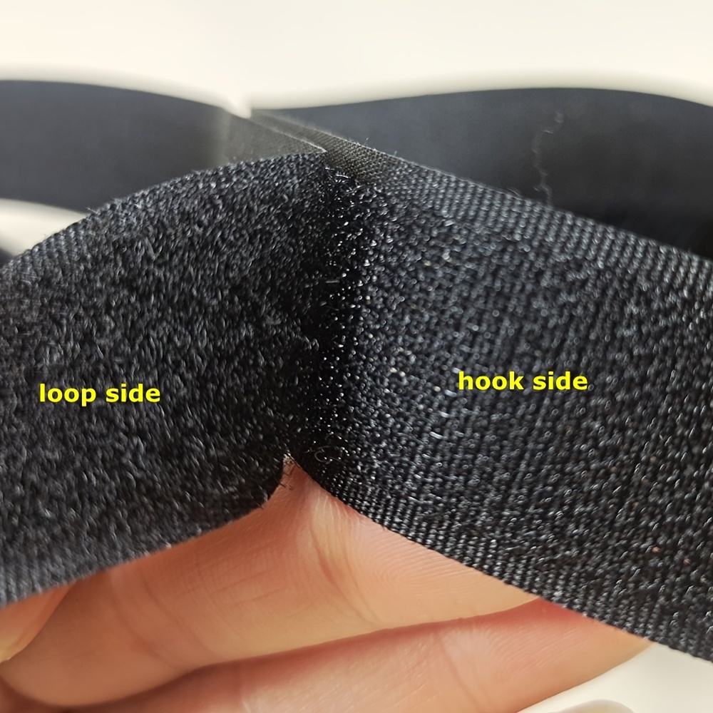 2 wide Velcro® Brand SUPER STRONG ADHESIVE Tape Strip Hook and Loop Black  YARD 